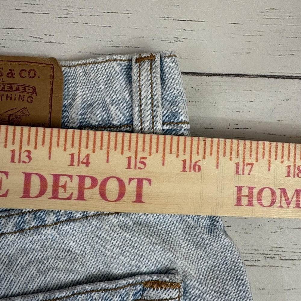 Levi's 512 Slim Fit Tapered Jeans Juniors 15 32X29 Hemmed High Rise Vintage - Picture 8 of 11